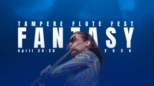 Tampere Flute Fest 2026 banner with a female flutist